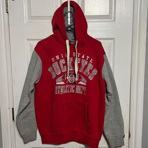 🔥🔥 Vintage OHIO STATE BUCKEYES Hoodie Sweatshirt- PERFECT- Men Sz M (fits Lg)